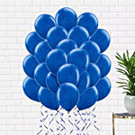 Helium Filled 20 Blue Latex Balloons