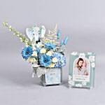 Its a Boy Flowers with Photo Frame
