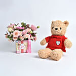It's a Girl Flowers and Teddy Bear