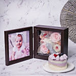 Little Princess Preserved Flowers Frame and Cake