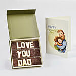 Love You Dad Chocolate With Greeting Card