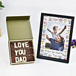 Love You Dad Chocolate With Personalised Frame