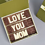 علبة شوكولاتة الحروف بعبارة أحبك أمي بوزن 250 غم