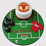 Manchester United Theme Red Velvet Cake
