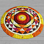 Marigold and Rose Petals Pookalam