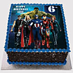 Marvel Avengers Photo Marble Cake