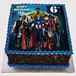 Marvel Avengers Photo Marble Cake