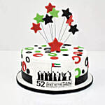 National Day Stars Fondant Cake