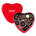 Neuhaus Red Metal Heart Box 10 Chocolates