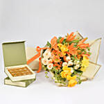 Ocotber Birthday Flower Bouquet with Chocolates