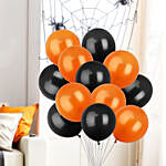 Orange and Black Latex Balloons