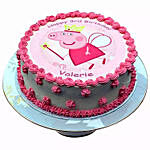Peppa Pig Designer Pink Red Velvet Cake