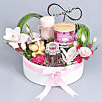 Perfume and Tea Hamper For Lady Love