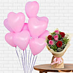 Pink Balloons With Flowers