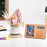 Preserved Flower And Personalised Clock For Teacher