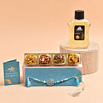 Rakhi with Perfumes and Sweets