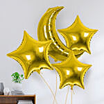 Ramadan Special 4pc Gold Foil Balloon