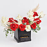 Red and White Roses Beauty Box