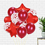 Red Latex and Foil balloons