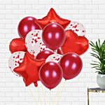 Red Latex and Foil balloons