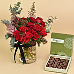 Roses Seduction With Chocolates