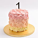 Rosette 1St Birthday Cake Marble