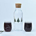 Season's Greetings Bottle and Glass Combo