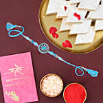 Sneh American Diamond Elegant Rakhi & Kaju Katli