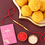 Sneh Feng Shui Rudraksha Rakhi & Motichoor Laddoo