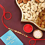 Sneh Gleaming Pearls Rakhi Set & Dry fruit Mix