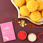 Sneh Golden Krishna Rakhi & Motichoor Laddoo