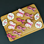 Stay Strong Pink Ribbon Cookies