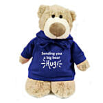 Super Soft Mascot Bear With Blue Hug Hoodie