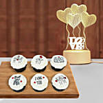 Sweetness of Love Cupcakes n Love Table Lamp