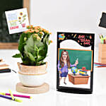 Thank You Plant And Caricature For Teacher