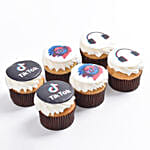 Tik Tok Cupcakes 6 Pcs