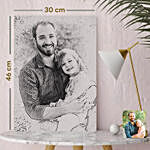 Turn Photos into Art: Personalized Sketch Canvas Frame for Dad