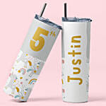 Unicorn Design Birthday Tumbler for Kids