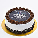 Vintage Dude Birthday Cake for Husband 8 Portion