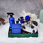 Wallace & Co Blue Gift Set with Dry Flowers