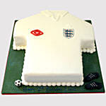 White Football Jersey Vanilla Cake