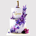 2 Tier Butterfly Truffle Cake