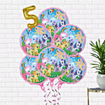 6 My Little Pony Printed Balloons & One Numeric Balloon