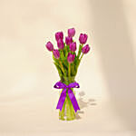 10 Purple Tulip Arrangement