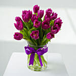 20 Purple Tulip Arrangement