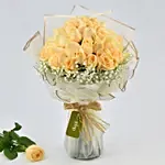 35 Peach Roses Designer Bouquet