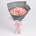 50 Dual Shade Pink Roses Designer Bouquet