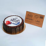 Awesome Dad Plaque and Fathers Day Cake