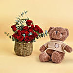 Basket Full of Love With Teddy
