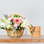 Beautiful Basket Arrangement And Tabletop For Grandma